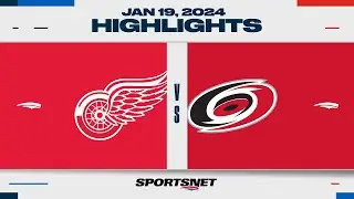 NHL Highlights | Red Wings vs. Hurricanes - January 19, 2024