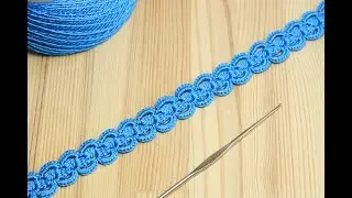 Ленточное кружево с пышными столбиками - вязание крючком How to Crochet for Beginners