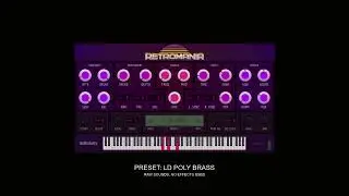 Retromania Retro Pop Synthwave 80s Virtual Instrument Plugin (Free Version Available)