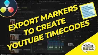 How to Export Markers in DaVinci Resolve 18 to Create YouTube Timecodes - Easy!