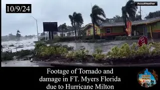 HURRICANE MILTON: Scary footage of tornado and damage in FT. Myers Florida