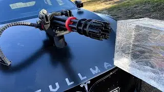 Plaid Tesla Minigun vs Ballistic Gel 