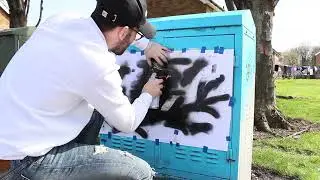 STENCIL ART FOR BEGINNERS -Step by Step....Banksy Balloon Girl !