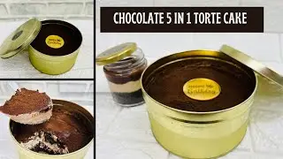 5 in 1 Torte cake| chocolate dream cake #dreamcake #5in1tortecake #tortecake #trendingcake #boxcake