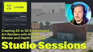 Creating 2D to 3D Environment Art Renders with AI feat. Blender and Depth Anything | Studio Sessions