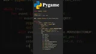 Python PYGAME in 30 seconds! 🔥👨‍💻 #shorts #python #programming  #coding  #learnpython #gamedev