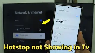 Android tv hotspot not showing | wifi Hotspot Not showing in smart Tv