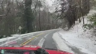 Fallen trees on Hwy 356 toward Unicoi State Park