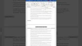 Different Headers on different Pages in MS Word