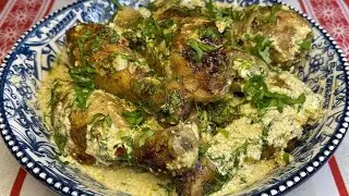 Шкмерули - сочная курица в сливочном соусе. Чкмерули из курицы. Грузинская кухня
