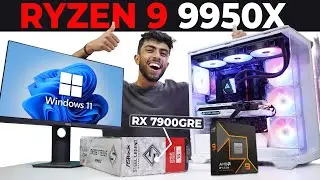 RYZEN 9 9950X PC BUILD⚡️With 16GB GPU - MOST POWERFUL AMD PC BUILD For Gaming & Editing