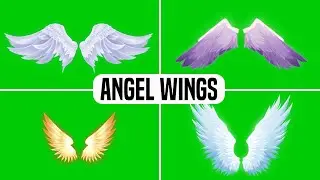 Top 5 angel wings green screen || green screen angel wings || mondal screen