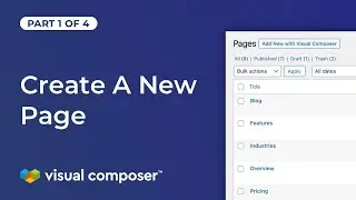 Create a New Page With Visual Composer and Learn About the Editor #1