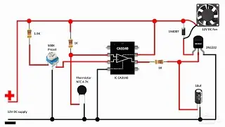 Automatic Fan Controller Circuit Diagram using Temperature Sensor