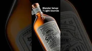 Blender Setup: 7 Light Sources for Whiskey Bottle #3d #3dblendered #cgi #whiskey #3dlighting