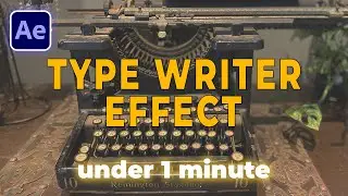 How To Make TYPEWRITER Effect in After Effects