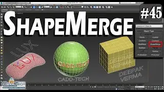 #45 || ShapeMerge COMPOUND OBJECT IN 3DS MAX || 3DS MAX FULL Tutorials in Hindi ||