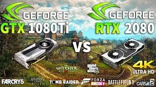 RTX 2080 vs GTX 1080 Ti Test in 8 Games 4K (i7 8700k)