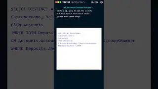 SQL Interview Question: List Accounts with Large Deposits | Tailored for Banking companies