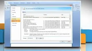 Microsoft® Word 2007: View the installed add-ins on Windows® 7