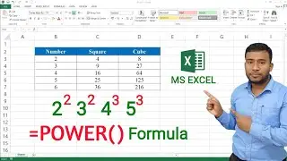 Power Formula in Microsoft Excel with Example | Square a Number in Excel | Cube a Number in Excel