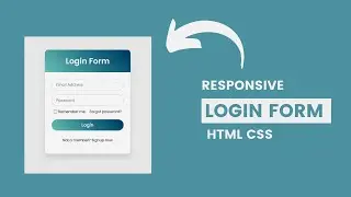 Login Form In Html Css | Responsive Login Form