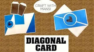 How to make diagonal fold card | Criss cross card | card for scrapbook | Explosion box#handmadecard