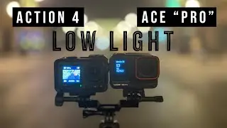 Insta360 Ace Pro vs DJI Action 4 - LOW LIGHT Comparison