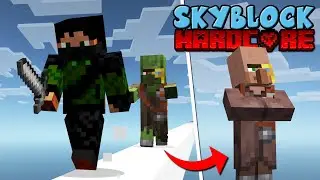 How to get Villagers in Minecraft Hardcore Skyblock! #9