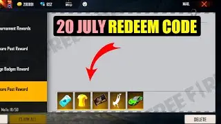 Free fire 20 july redeem code | free fire redeem code today | ff today 20 july redeem code