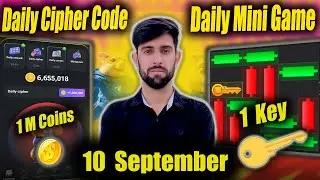 10 September Hamster Kombat Daily Cipher code and Mini Game /Daily Cipher / Mini Game