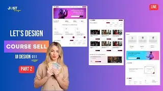 Course Sell Website UI PART 2 | UI Design | Live🔴 10 | Figma | Just Design #ui #figma #live #study