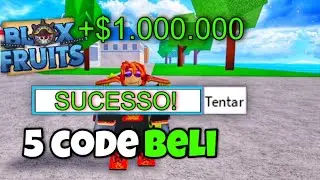 TODOS OS 5 CÓDIGOS SECRETOS DE DINHEIRO NO BLOX FRUITS