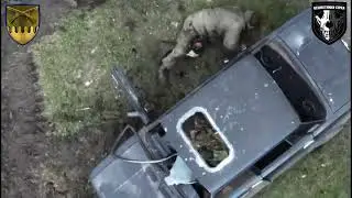 Война в Украине - Уничтожение солдат РФ ювелирным попаданием дрона ВСУ