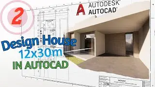 How Design house in Autocad│12x30m│تصميم مخطط منزل