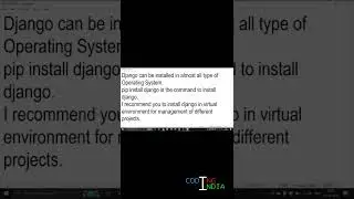 best way to install django || how to install django || shorts