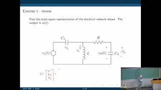 Example: State space model of an electric circuit