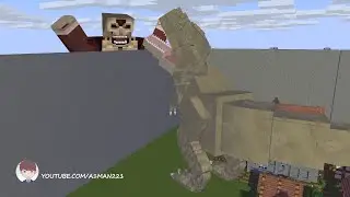 When Titan Meets Dinosaur (Minecraft Animation)