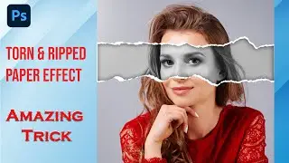 How to Create Torn Paper Effect | Ripped Paper | Adobe Photoshop 2024 Trick #photoshoptutorial
