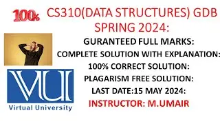 CS310 Graded Discussion Board (GDB) Explanation and Complete Answer||last date 15 may||#vu #gdb