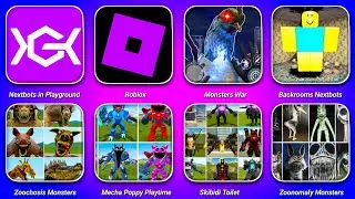 Nextbots in Playground Mod New Zoochosis,Roblox Barry EXE (OBBY),Monsters War,Nextbots Backrooms