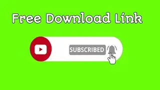 YouTube Animated Green Screen Subscribe Button With Bell Icon Sound | Subscribe Green Screen