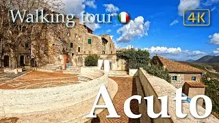 Acuto (Lazio), Italy【Walking Tour】History in Subtitles - 4K