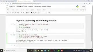 200 Python Dictionary setdefault Method