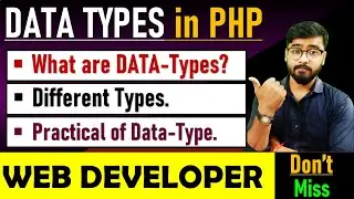 PHP Tutorial - Data Types in PHP | PHP Data Types | php tutorial for beginners 