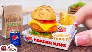 Awesome Miniature Burger King Recipe | Tiny Grilled Chicken Sandwich by Miniature Cooking