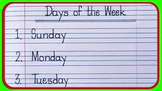 Sunday Monday | Days of the week | sunday monday spelling | sunday monday song english |