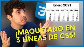 ¡CREA un Calendario 📆 con SÓLO 3 LÍNEAS de CSS! 🎨