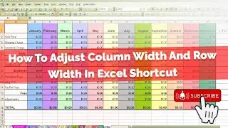 How to Adjust Column Width and Row Width in Excel Shortcut | Fix Column Width in Excel Shortcut