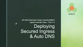 Avi Multi-Cluster Kubernetes Operator (AMKO) Demo 3/5 - Deploying Secured Ingress & Auto DNS